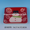 Excellent christmas kitchenware,ceramic santa plate wholesale